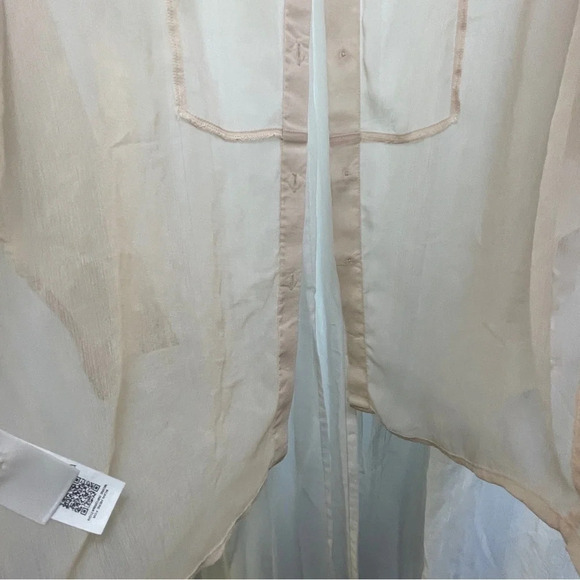 Sheer asos design light peach colored large blouse - Picture 11 of 13